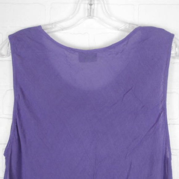 Shiva Fashions Purple Butterfly Tunic Length Tank Top Size Med/Large - Picture 6 of 8